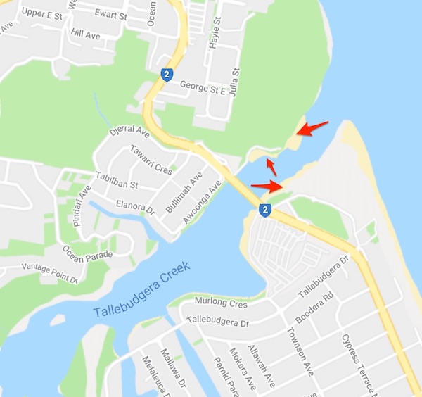 tallabudgera creek beach beaches strand